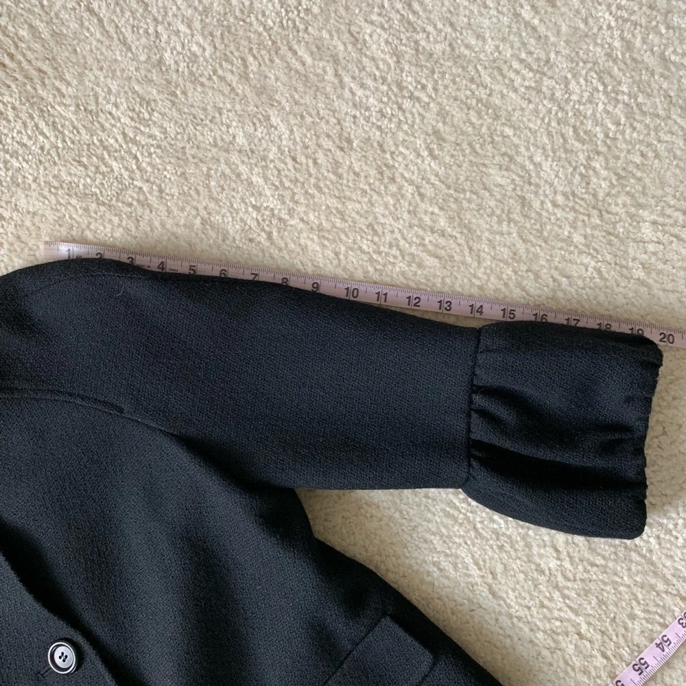 NWOT Talbots Wool Babydoll Jacket Black Sz 8P